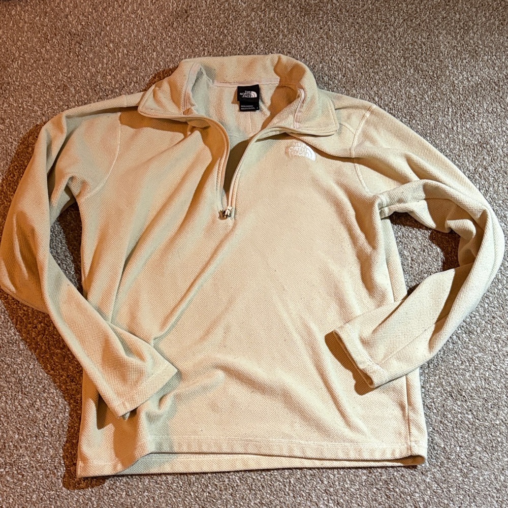 The North Face Light Tan Quarter-Zip Pullover